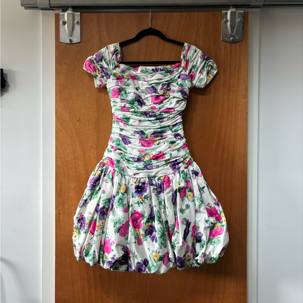 Vintage Victor Costa floral mini dress